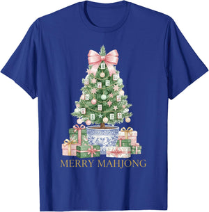 Merry Mahjong Christmas Mahj T-Shirt - T-Shirt | Royal