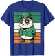 Retro Panda St Patty's Shamrock Funny St Patrick's Day T-Shirt - T-Shirt | Royal