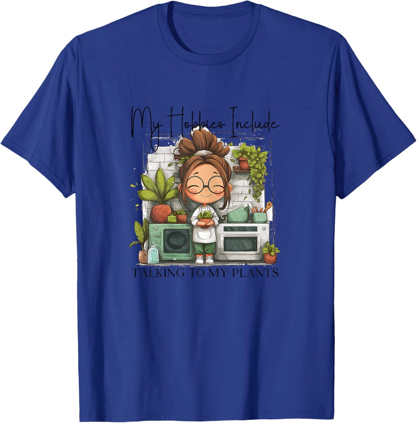 Plant Lover Mom Succulent Home Gardening Indoor Hobby Women T-Shirt - T-Shirt | Royal