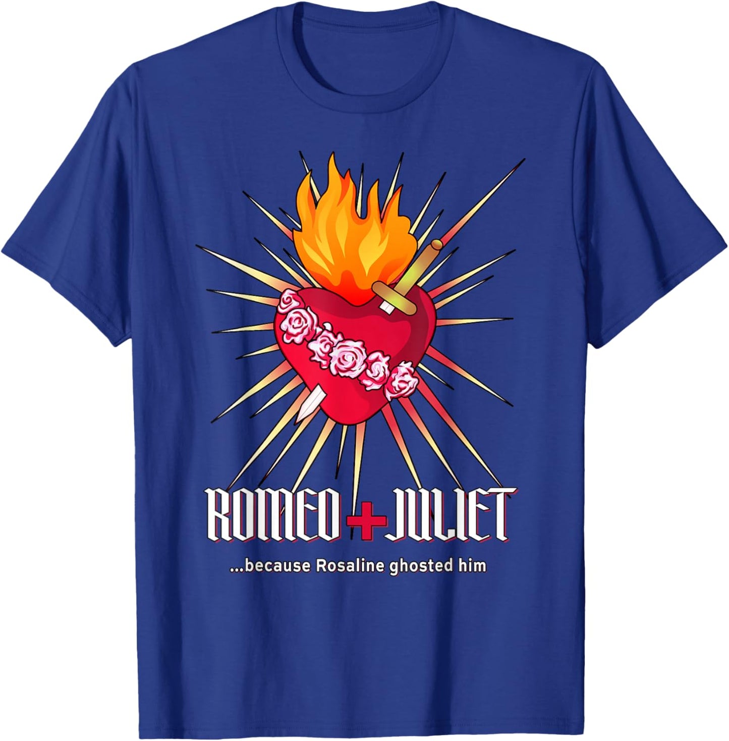 Romeo + Juliet Sacred Heart, Gothic Romance Tragic Love T-Shirt - T-Shirt | Royal