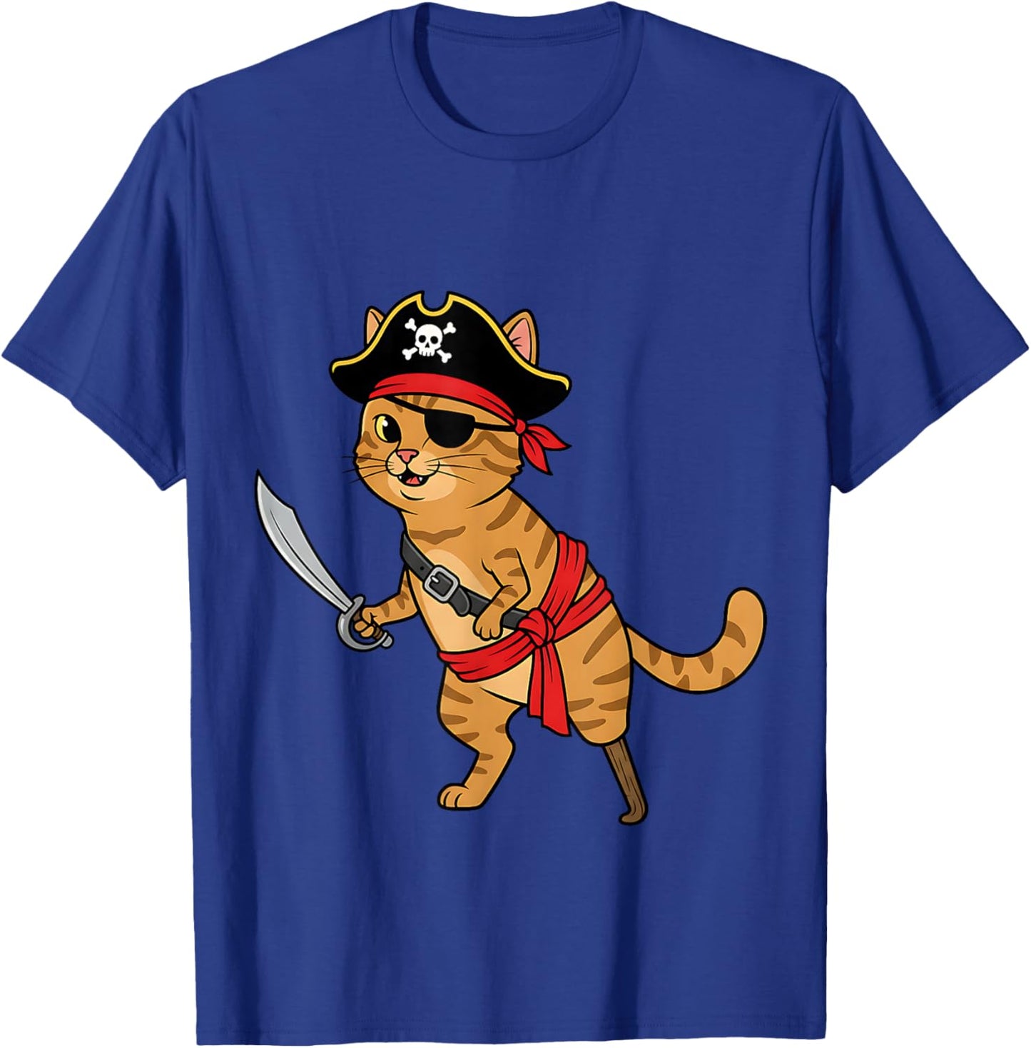 Pirate Cat Toddler Boy Funny Kids Halloween Costume T-Shirt - T-Shirt | Royal