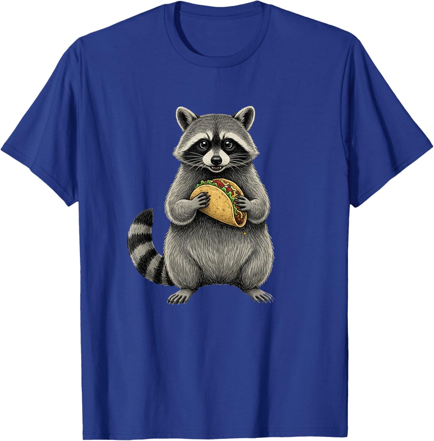 Cute Raccoon Eats Taco Mexican Food Sweet Raccoon Lovers T-Shirt - T-Shirt | Royal