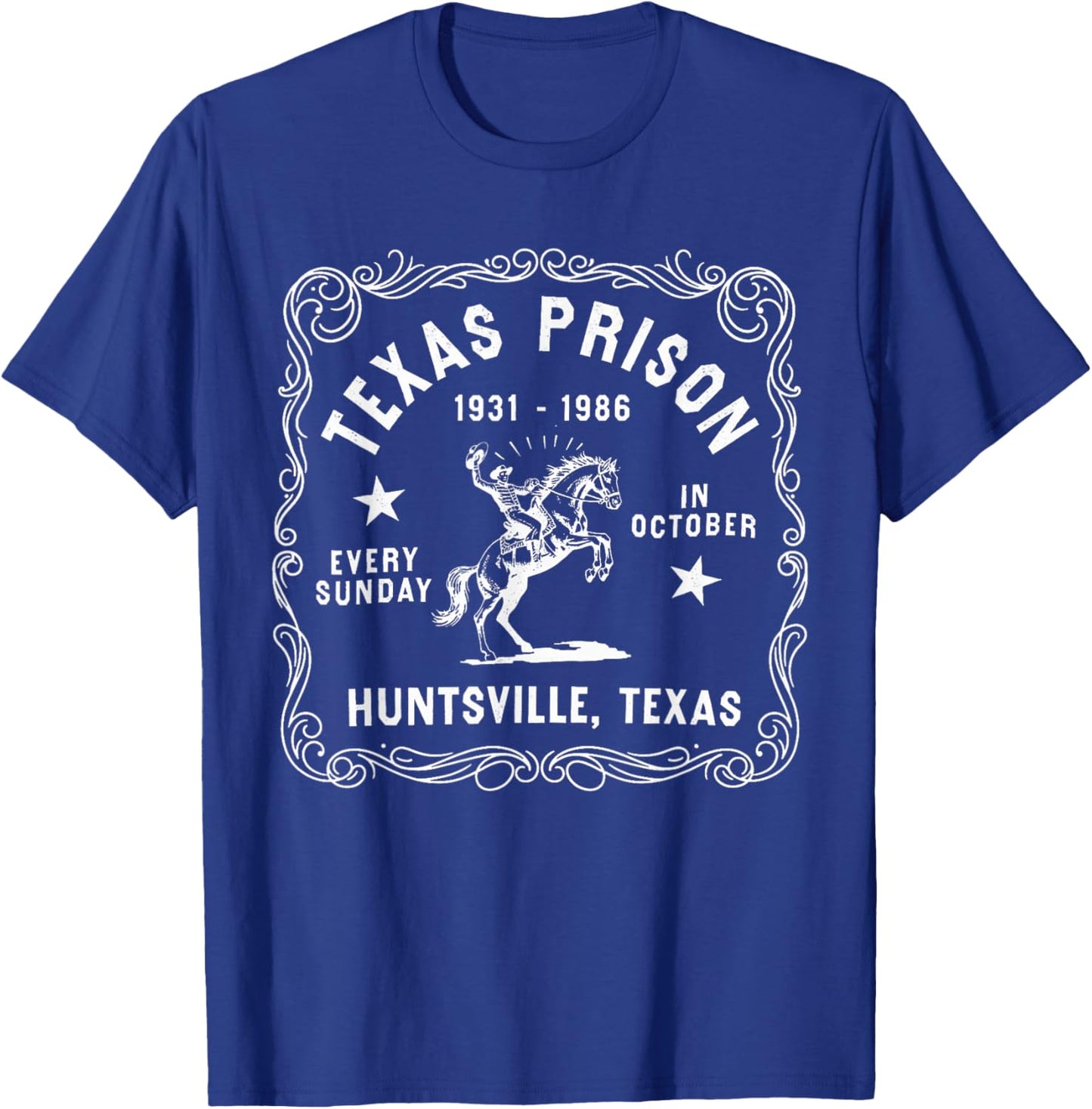 Retro Texas Prison Rodeo - Souvenir T-Shirt - T-Shirt | Royal