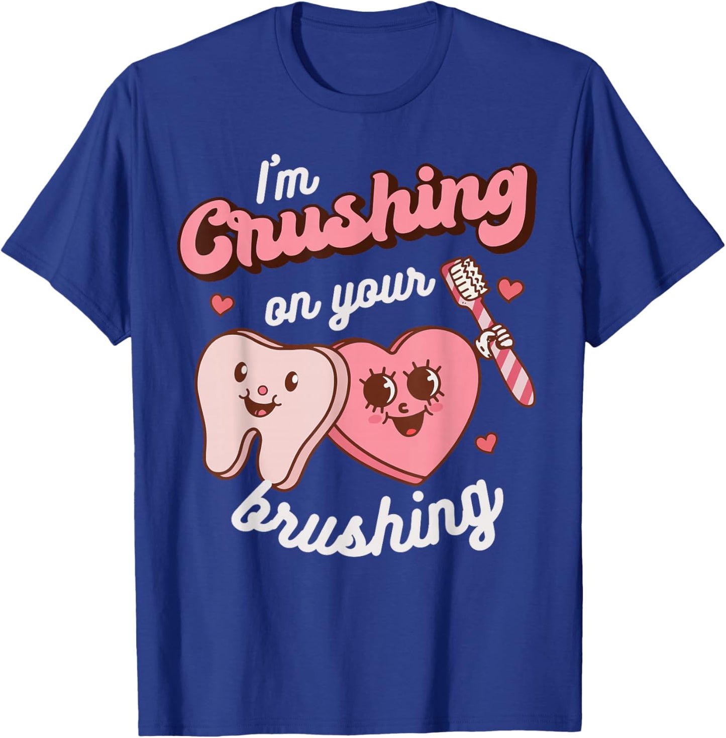 Dental Hygienist Valentines Day Dentist Squad Tooth Heart T-Shirt - T-Shirt | Royal