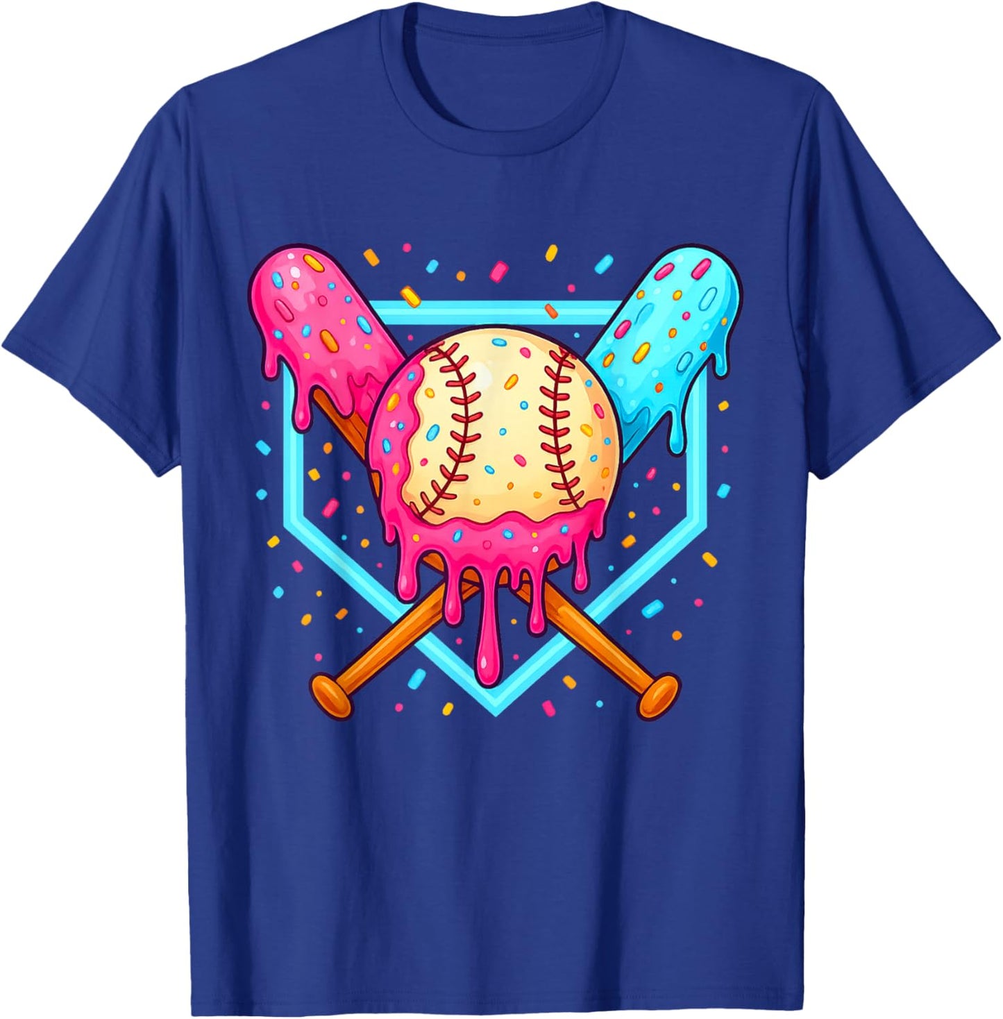 Baseball Sport Respect The Drip Boys Baseball T-Shirt - T-Shirt | Royal