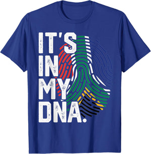 South Africa Roots Flag Fingerprint Graphic Patriotic T-Shirt - T-Shirt | Royal
