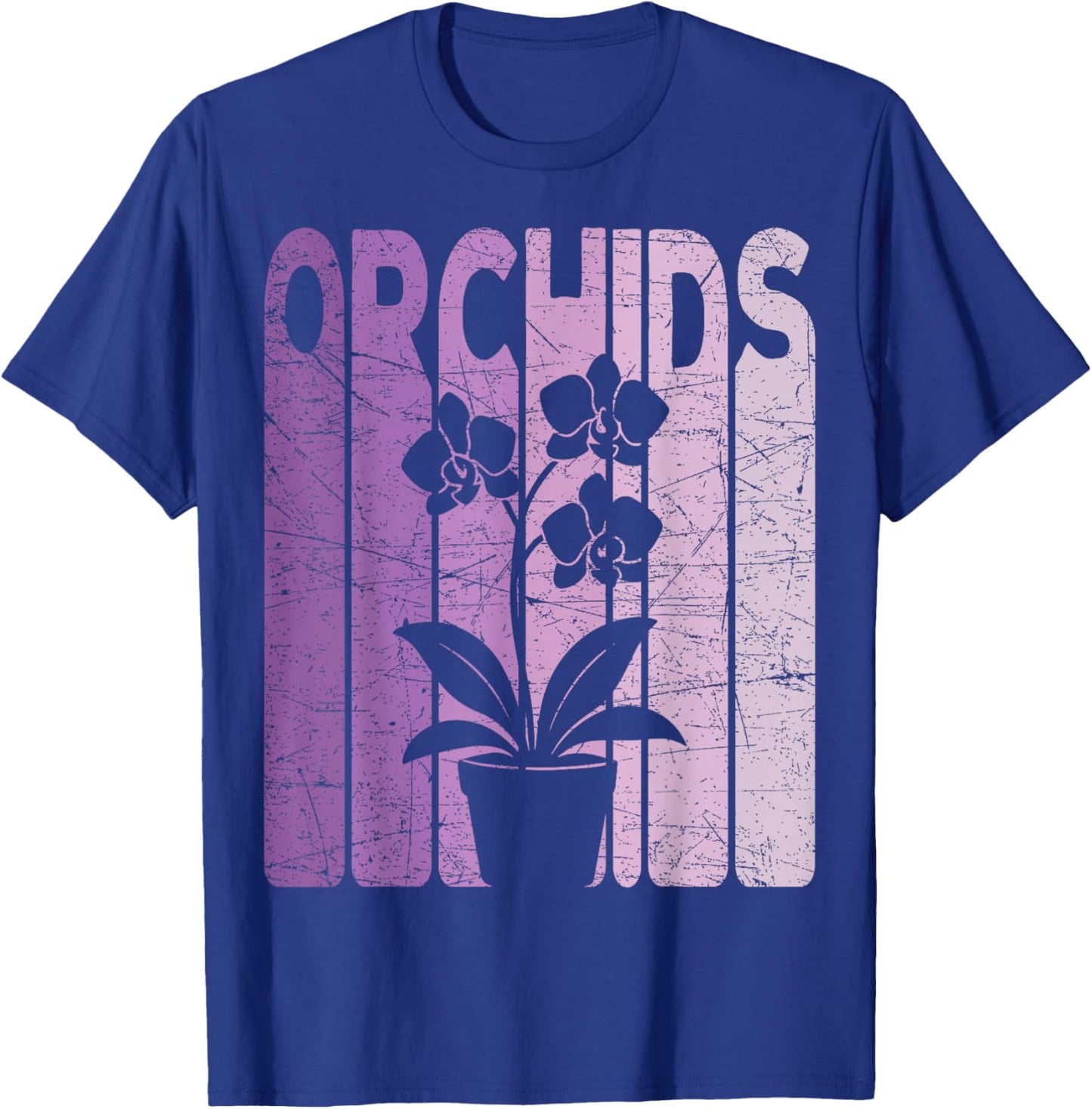 Orchids Vintage Botanist Retro Orchid Flower Gardening T-Shirt - T-Shirt | Royal