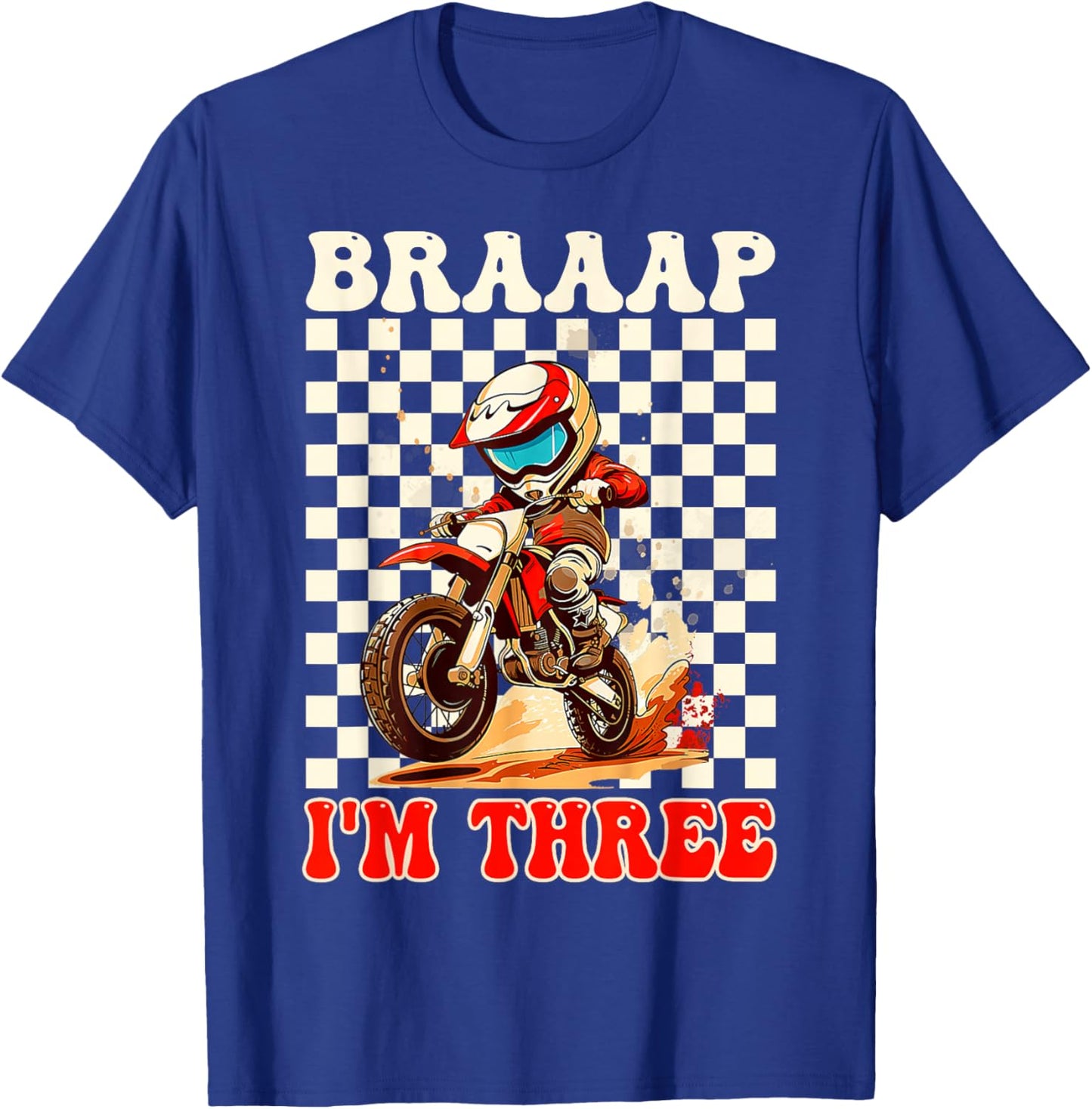 Kids It's My 3rd Birthday Boy Motocross Dirt Bike 3 Year Old T-Shirt - T-Shirt | Royal
