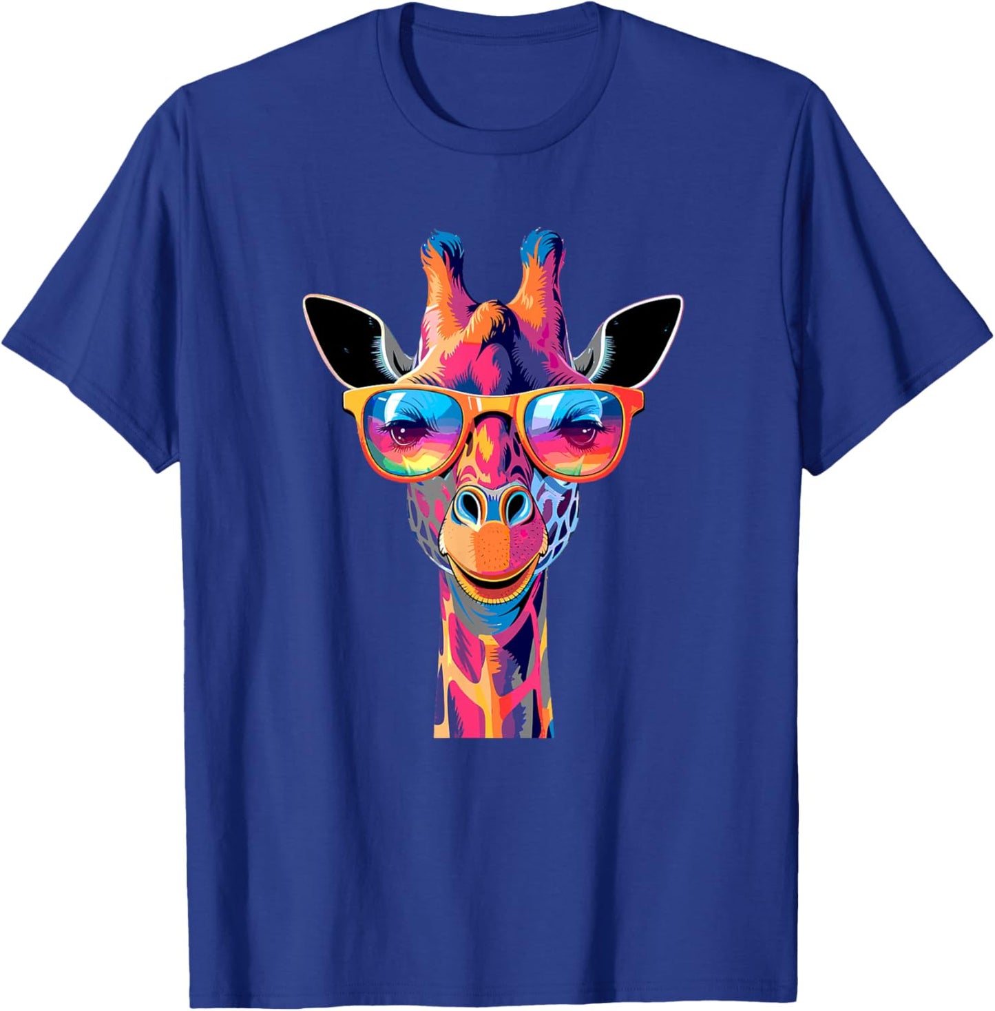 Funny Giraffe Sunglasses T-Shirt - T-Shirt | Royal