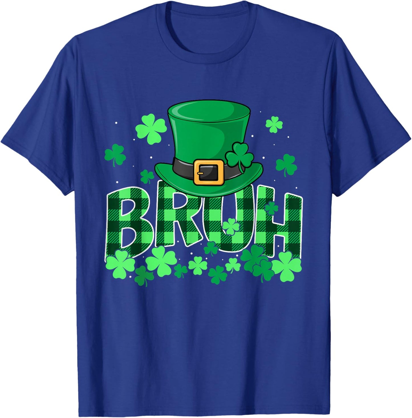 Bruh St. Patrick’s Day Teens Boys Kids Funny Shamrock Lucky T-Shirt - T-Shirt | Royal