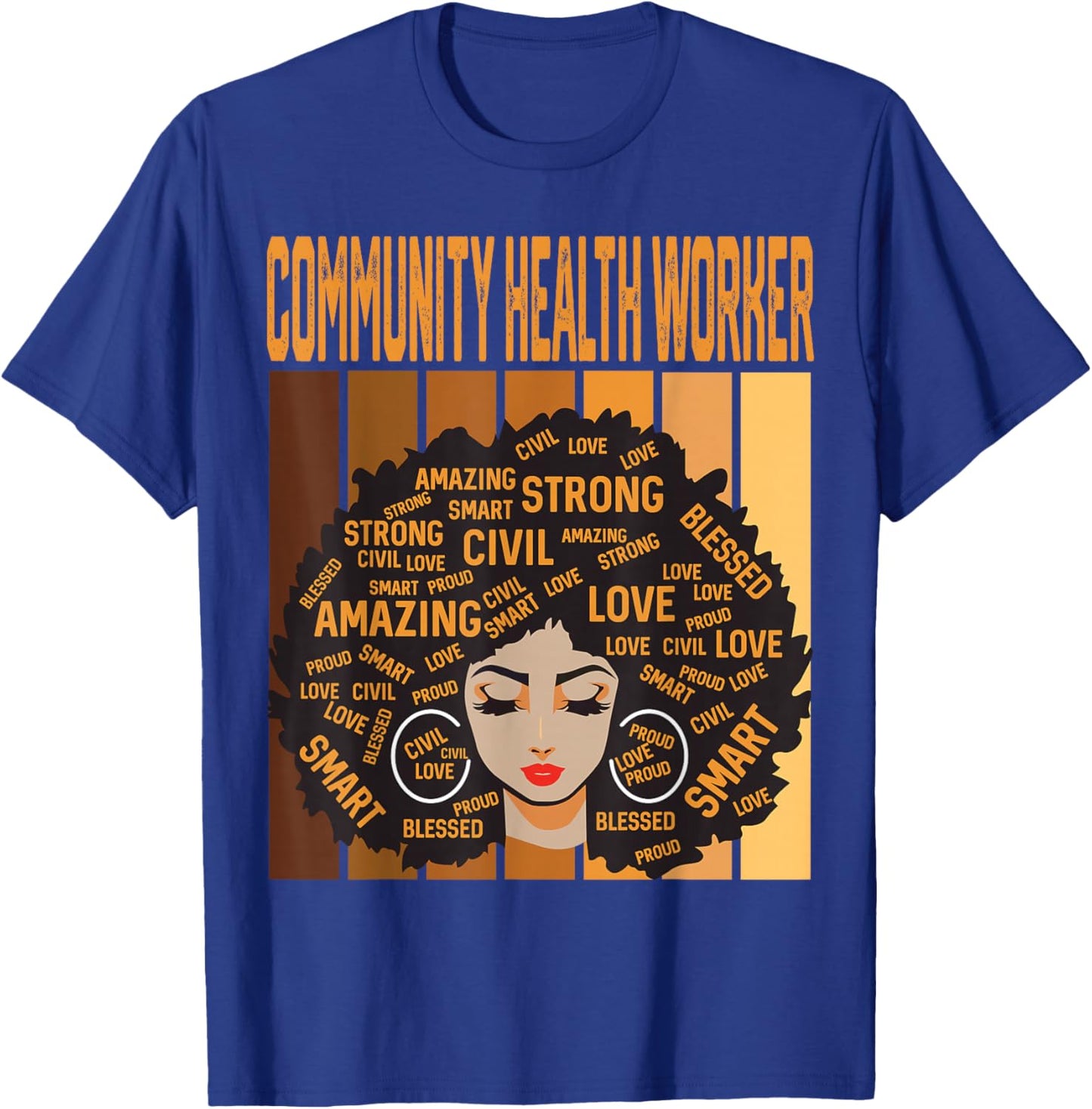 Community Health Worker Powerful Black History Month Pride T-Shirt - T-Shirt | Royal