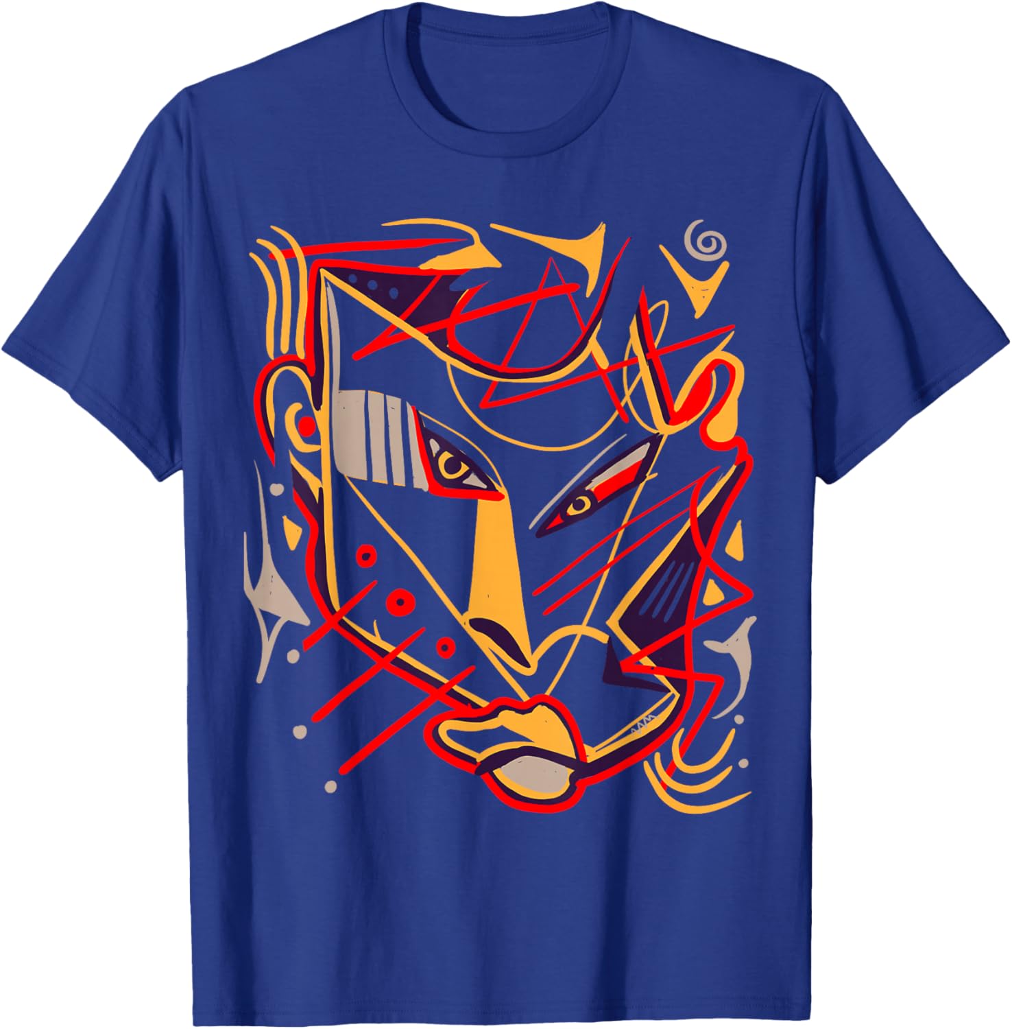 Artwork Graphic Face Mask Pop Art African Tribal T-Shirt - T-Shirt | Royal