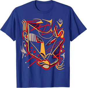 Artwork Graphic Face Mask Pop Art African Tribal T-Shirt - T-Shirt | Royal