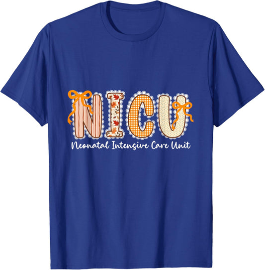 Nicu Nurse Cutest Pumpkin Fall Thanksgiving Nursing T-Shirt - T-Shirt | Royal