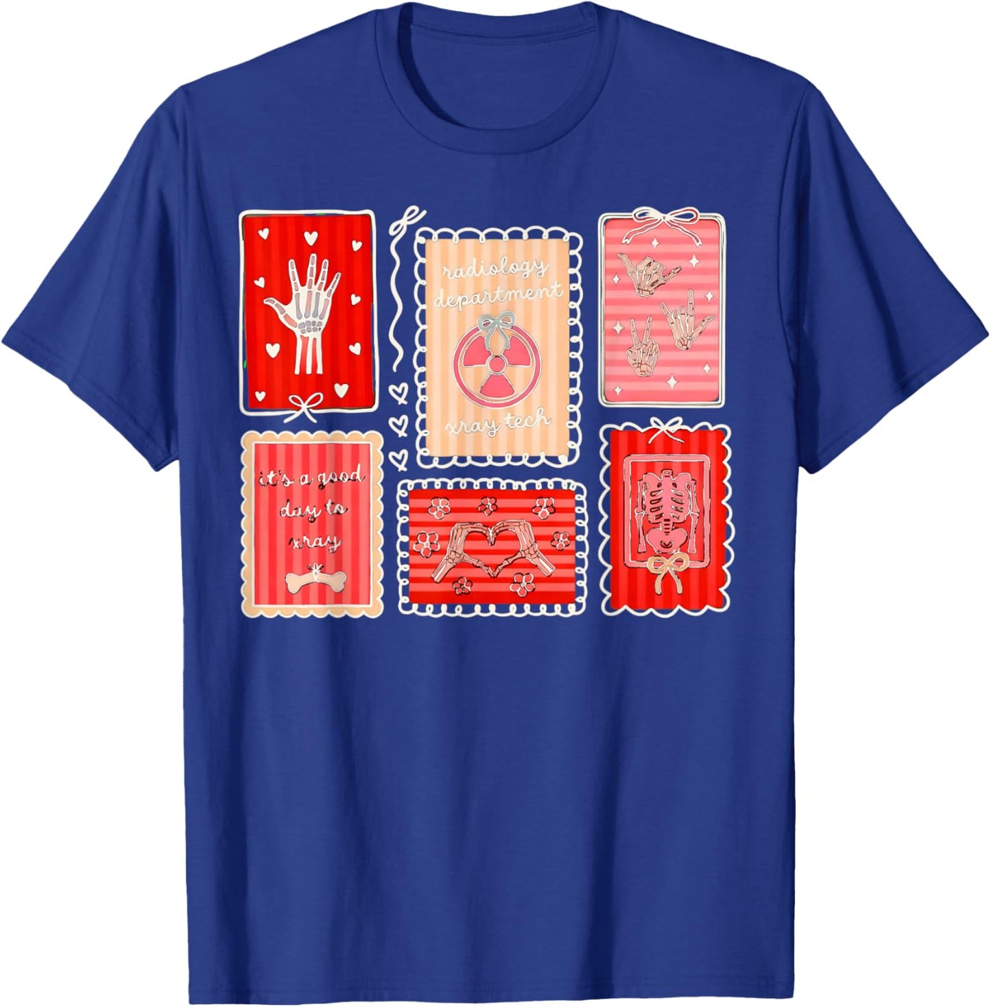 Radiology Valentine Heart for Valentine X-ray Tech T-Shirt - T-Shirt | Royal