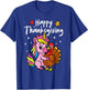 Happy Thanksgiving Unicorn Hug Turkey Cute Holiday Girl Kids T-Shirt - T-Shirt | Royal