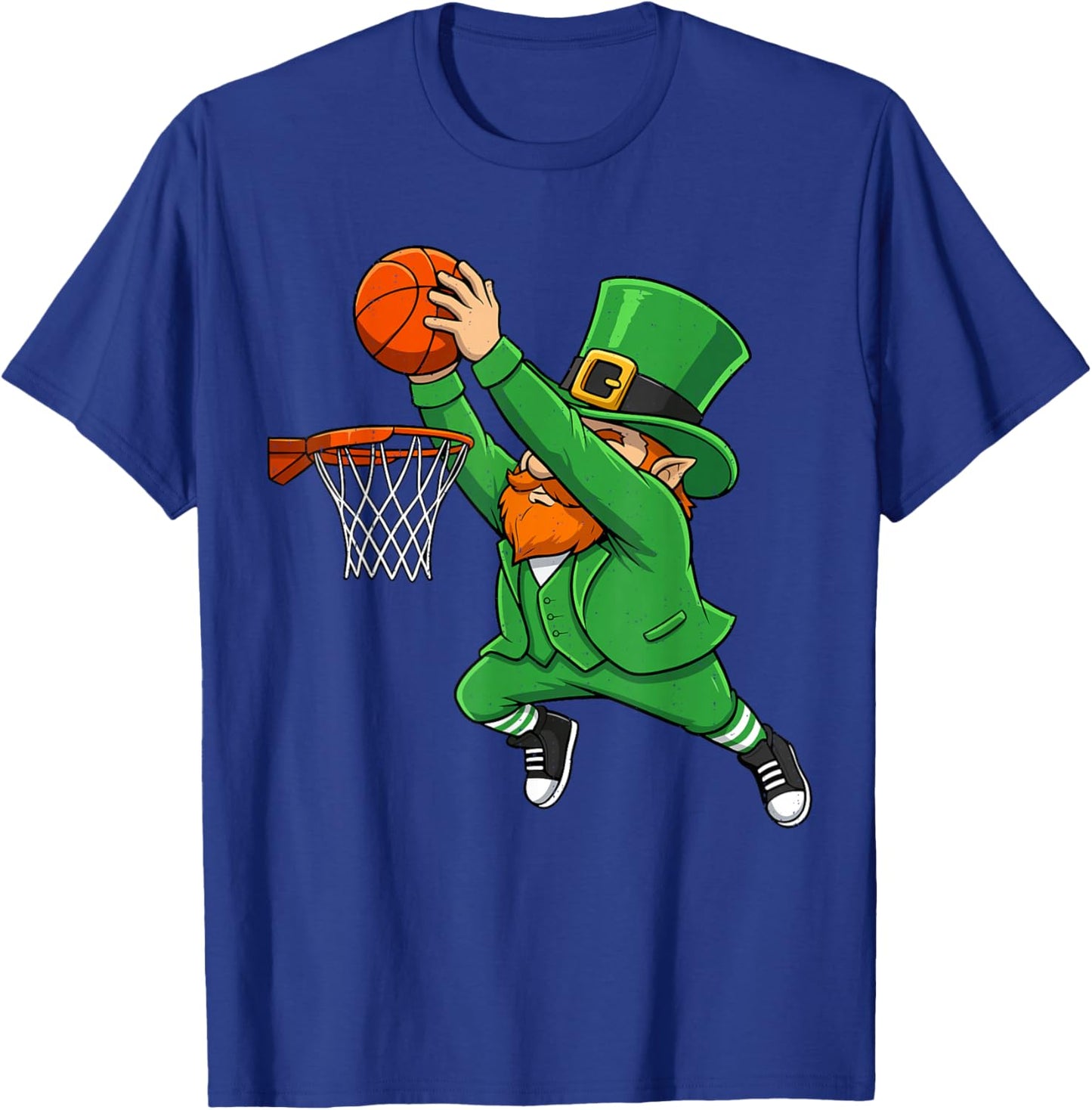Leprechaun Basketball Green St Patricks Day Sport Boys Kids T-Shirt - T-Shirt | Royal