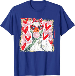 Vintage Cute Silly Goose Animal Valentine Duck XOXO Hearts T-Shirt - T-Shirt | Royal