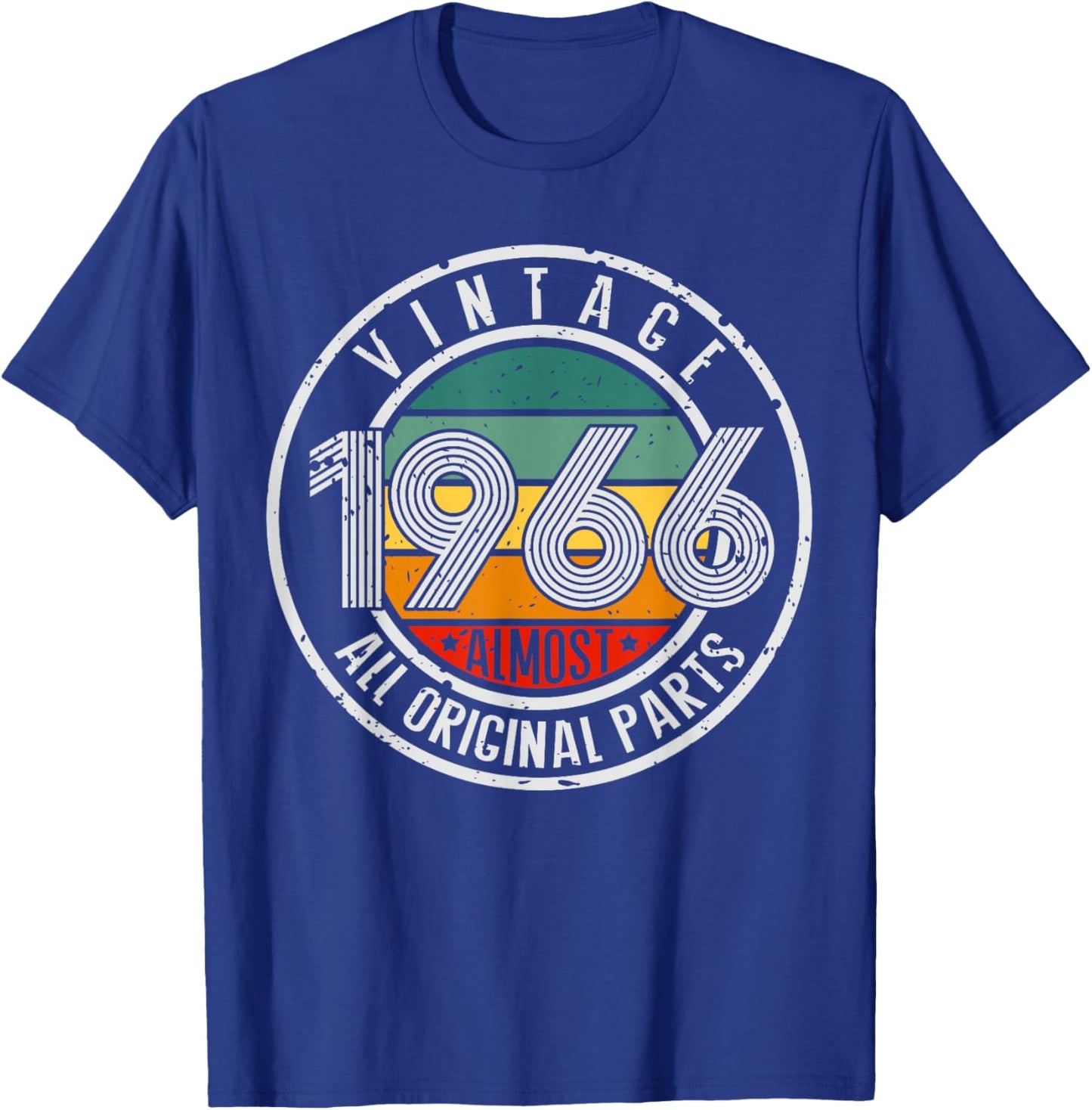 Vintage 1966 Classic 60th Birthday Retro Turnin 60 Years Old T-Shirt - T-Shirt | Royal
