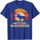 Moose Whisperer Retro Vintage Moose Lover T-Shirt - T-Shirt | Royal