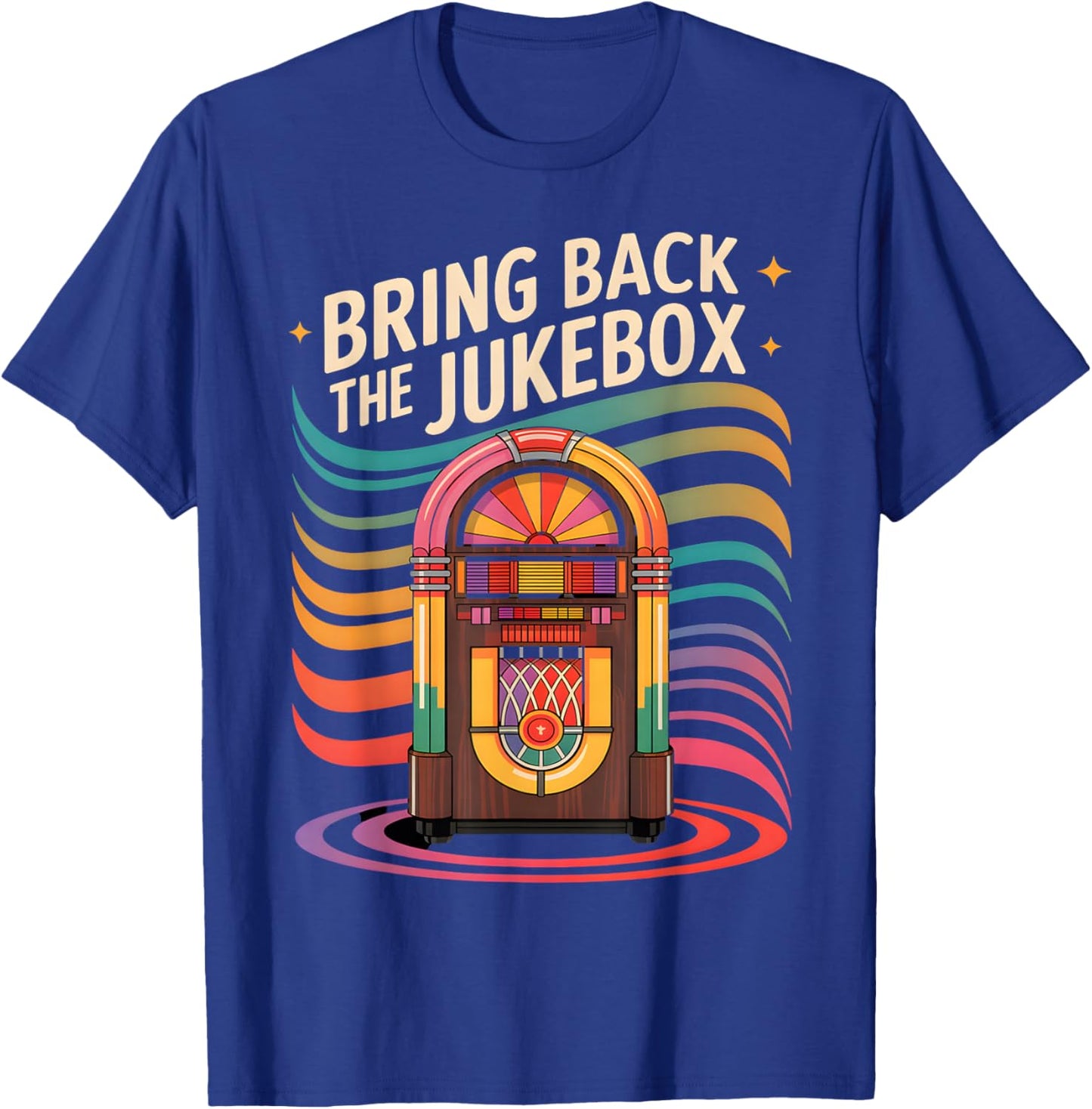 60s 70s 80s 90s Jukebox Nostalgia Memories Music T-Shirt - T-Shirt | Royal