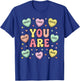 Positive Affirmations You are Loved Worthy Enough in Hearts T-Shirt - T-Shirt | Royal