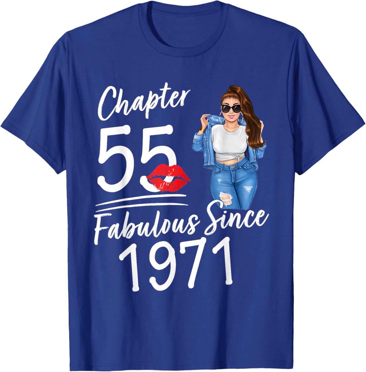 Chapter 55 Fabulous Since 1971 Birthday Queen T-Shirt - T-Shirt | Royal