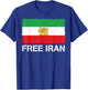 Free Iran Iran Flag Lion Persian Freedom Iran MIGA T-Shirt - T-Shirt | Royal