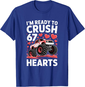 I'm Ready to Crush Hearts Monster Truck Valentine's Day T-Shirt - T-Shirt | Royal