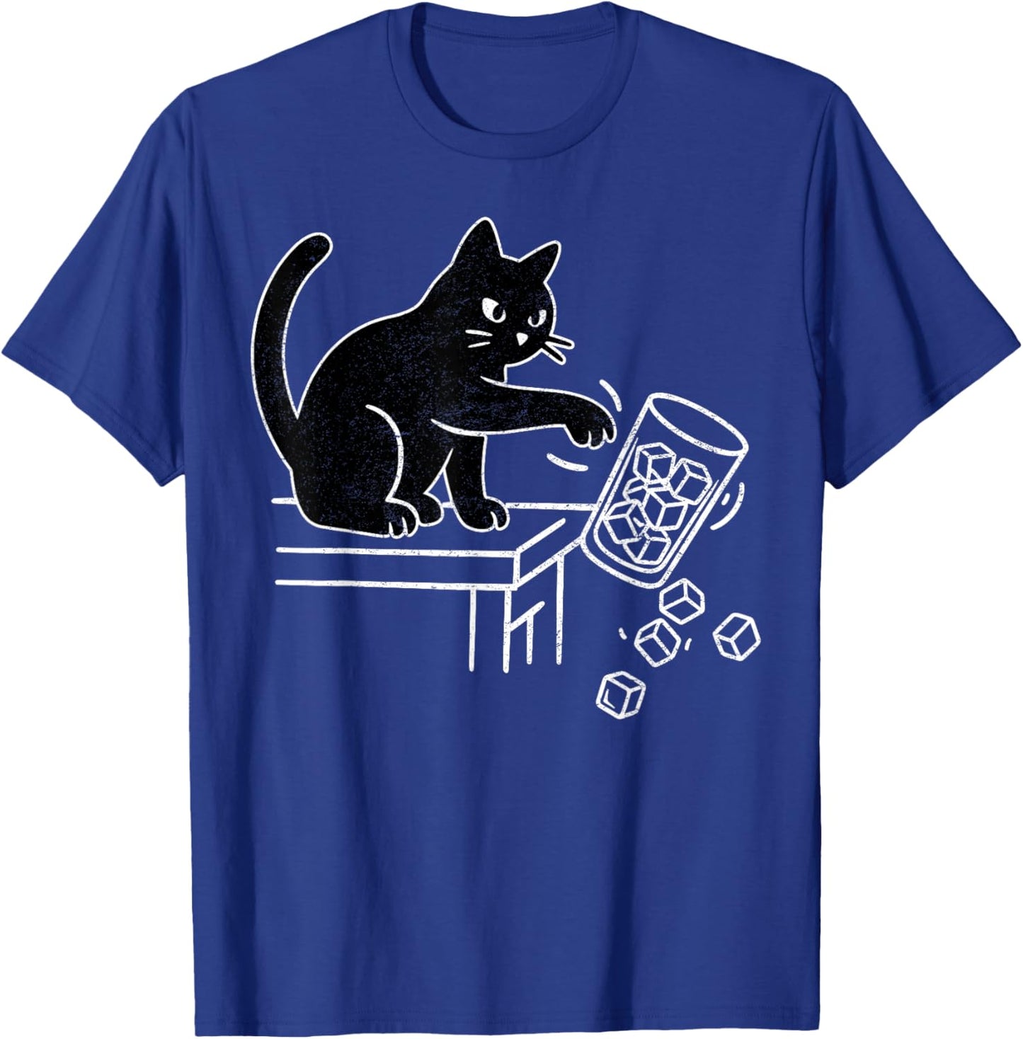 Abolish ICE Funny Black Cat Pushing Ice Cat Meme Men Women T-Shirt - T-Shirt | Royal