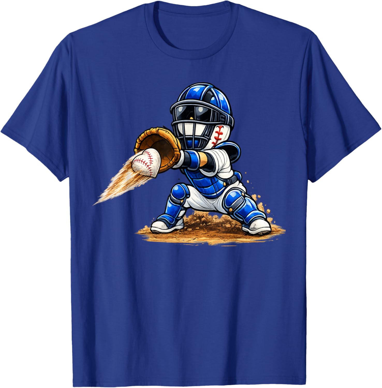 Baseball Valentine's Day Drip Ice Cream Team T-Shirt - T-Shirt | Royal