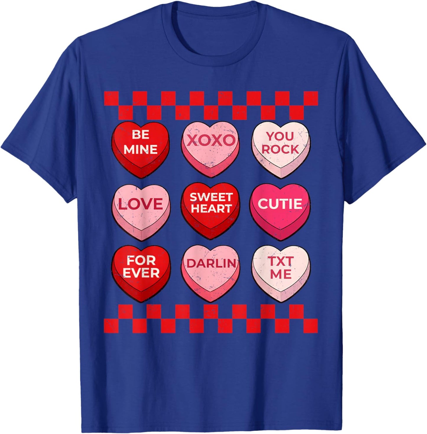 Valentines Day Hearts Candy Be Mine Valentine Women Men Kids T-Shirt - T-Shirt | Royal