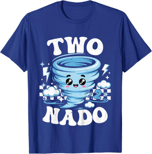 Two Nado 2nd Birthday Funny 2 Year Old Boys Kids T-Shirt - T-Shirt | Royal