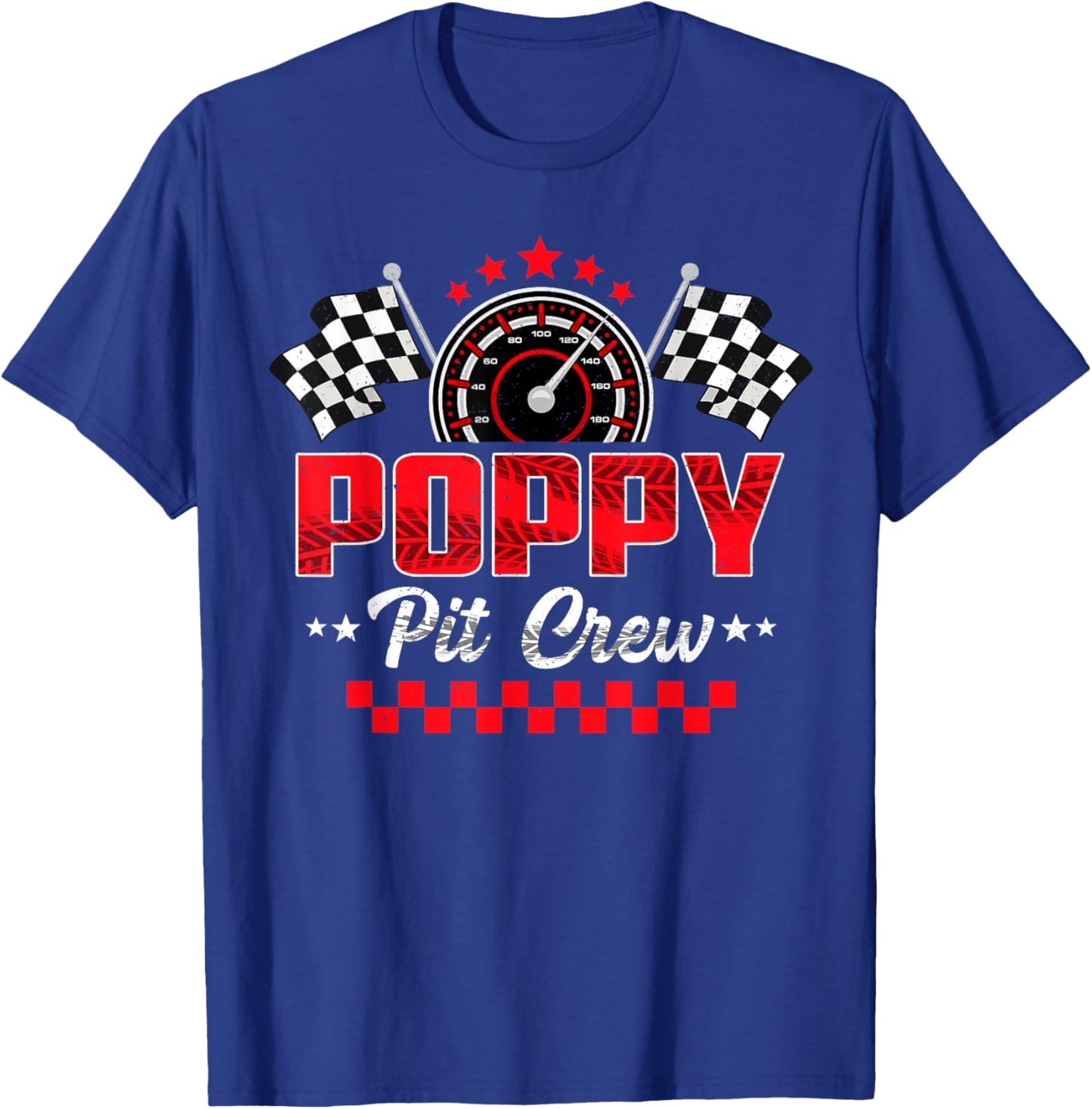 Race Car Birthday Party Racing Family Poppy Pit Crew T-Shirt - T-Shirt | Royal