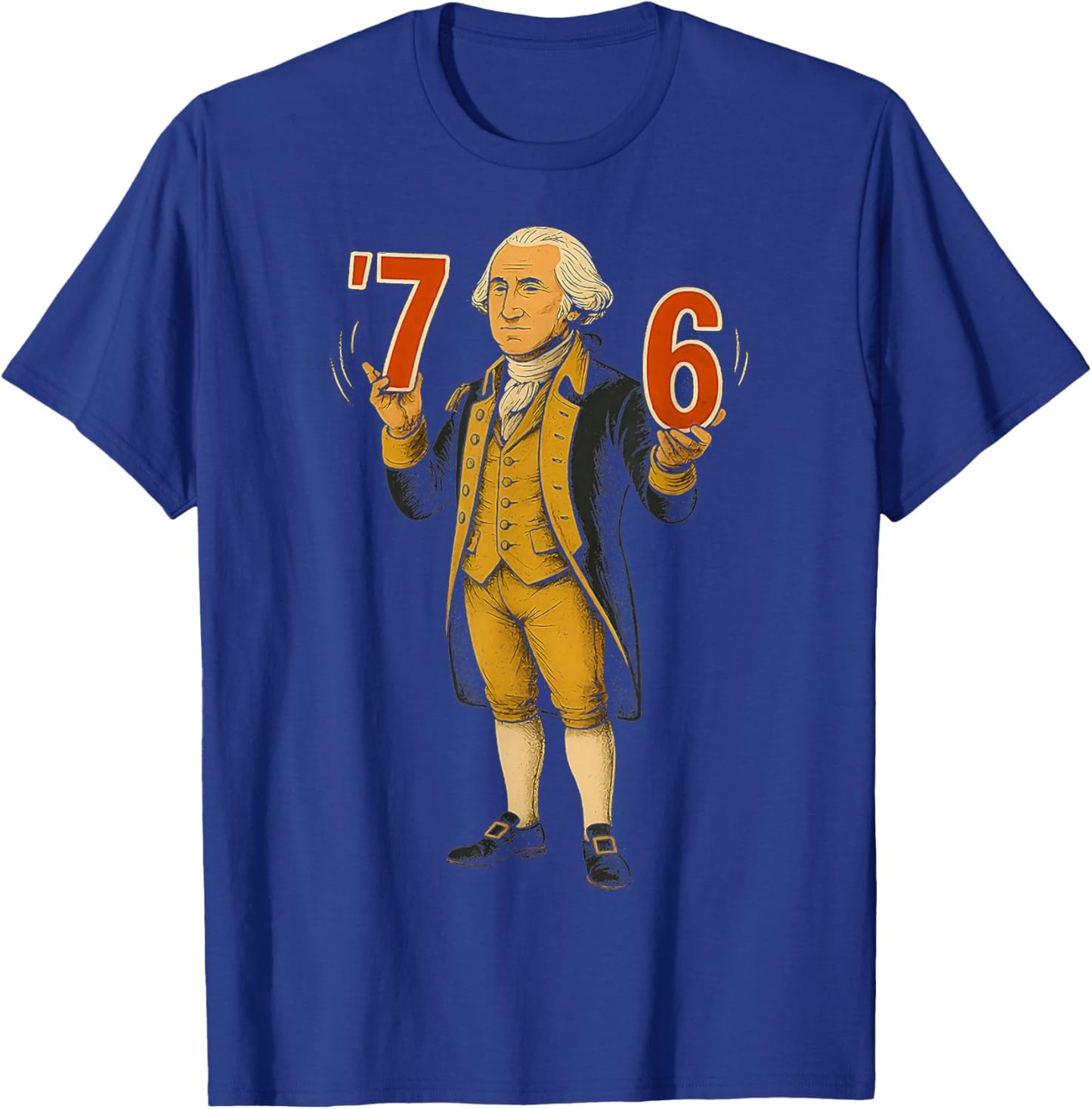 6-7 7-6 George Washington T-Shirt - T-Shirt | Royal