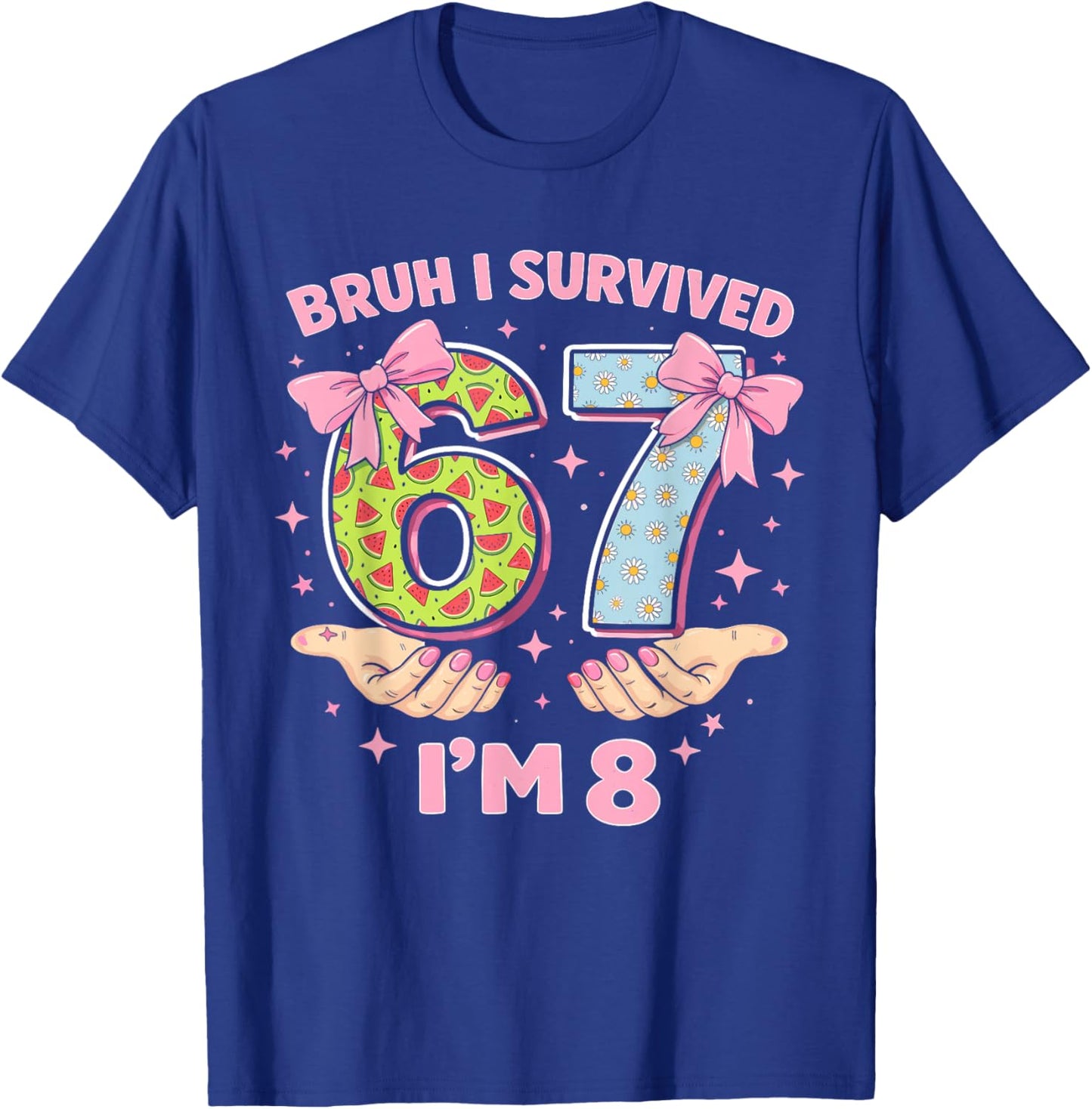 Bruh I Survived 6 and 7 Now I'm 8 Birthday T-Shirt - T-Shirt | Royal