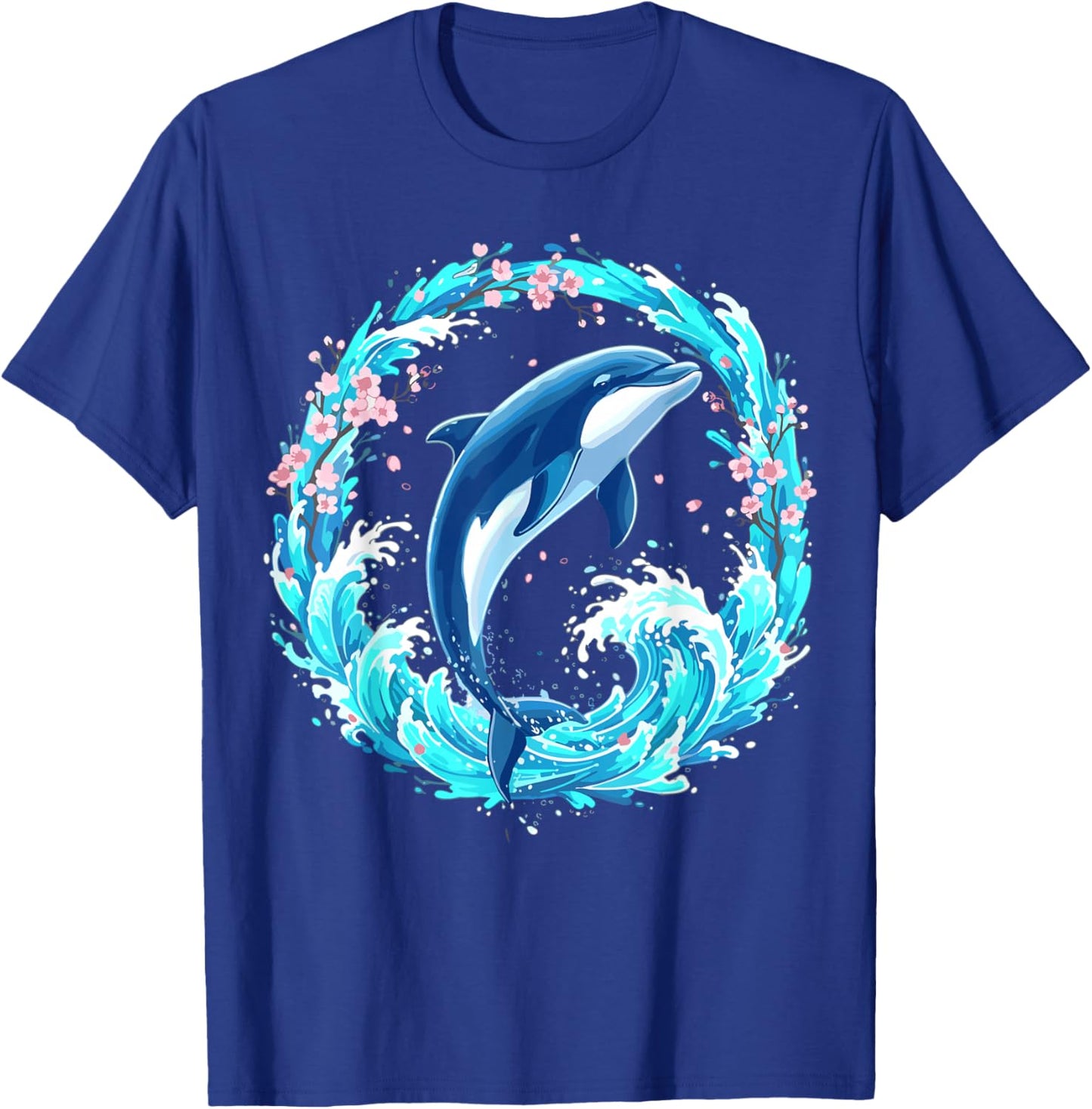 Dolphin Floral T-Shirt - T-Shirt | Royal
