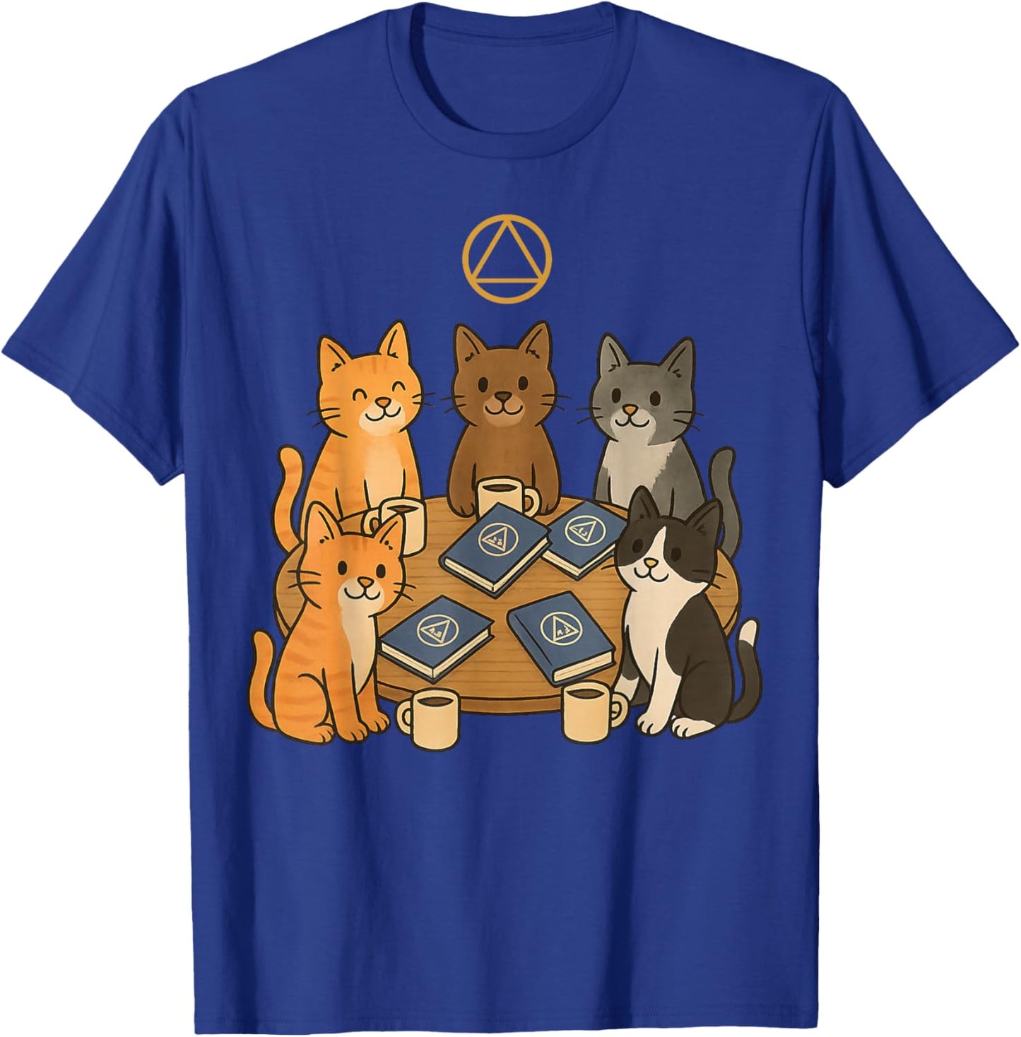 AA. Cat Fellowship Coffee Meeting Design. T-Shirt - T-Shirt | Royal
