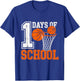 Retro 100 Days School Basketball Kids Hoops Art T-Shirt - T-Shirt | Royal