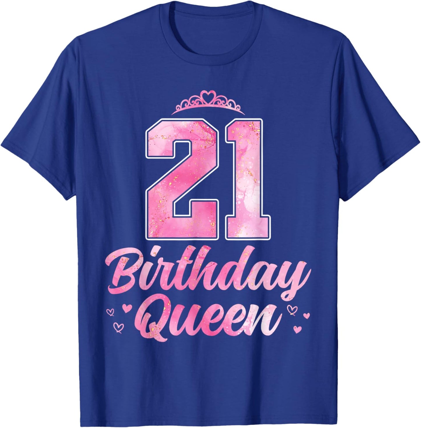 21st Birthday Queen Cute 21 Years Old Girls T-Shirt - T-Shirt | Royal