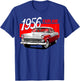 1956 56 Fairlane Red Classic Vintage Old Car USA Flag T-Shirt - T-Shirt | Royal