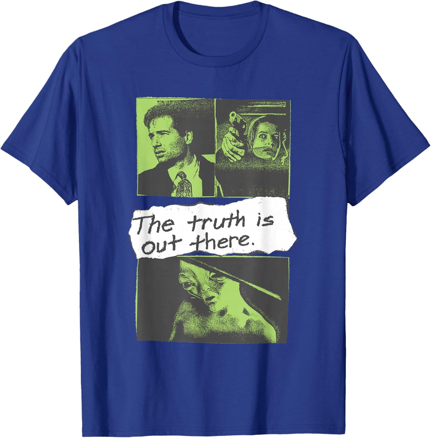 X-Files Front and Back Truth is Out There Alien 90's TV Show T-Shirt - T-Shirt | Royal