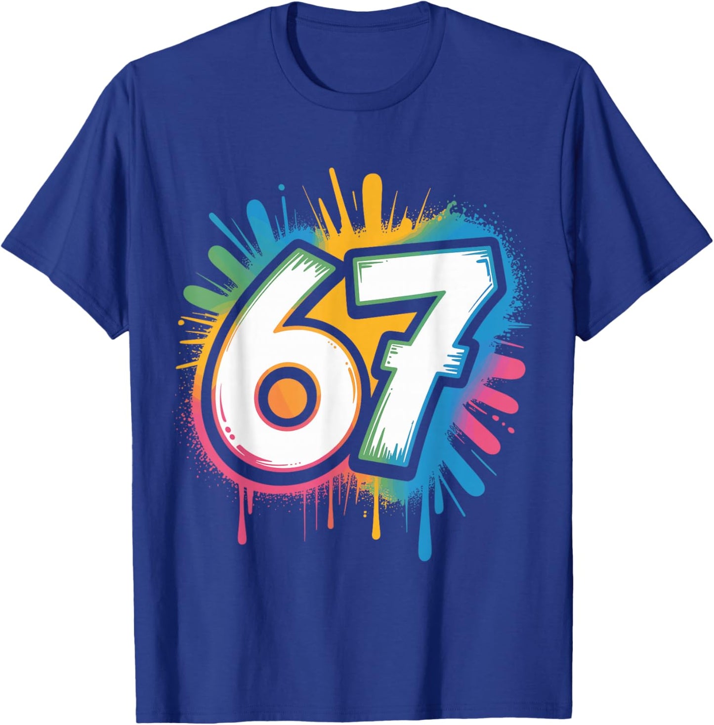 67 Meme Six Seven 6 7 Funny Brainrot Rizz Gen Alpha T-Shirt - T-Shirt | Royal