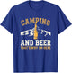 Camping and Beer Thats Why Im Here Mountain Beer Humor T-Shirt - T-Shirt | Royal