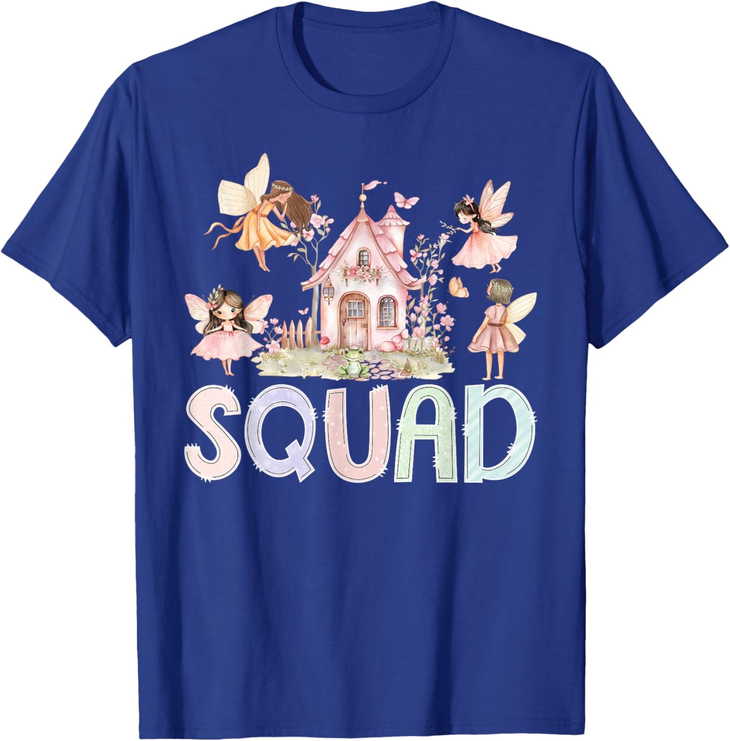 Fairy Squad Magical Floral Birthday Girl Fairytale Matching T-Shirt - T-Shirt | Royal