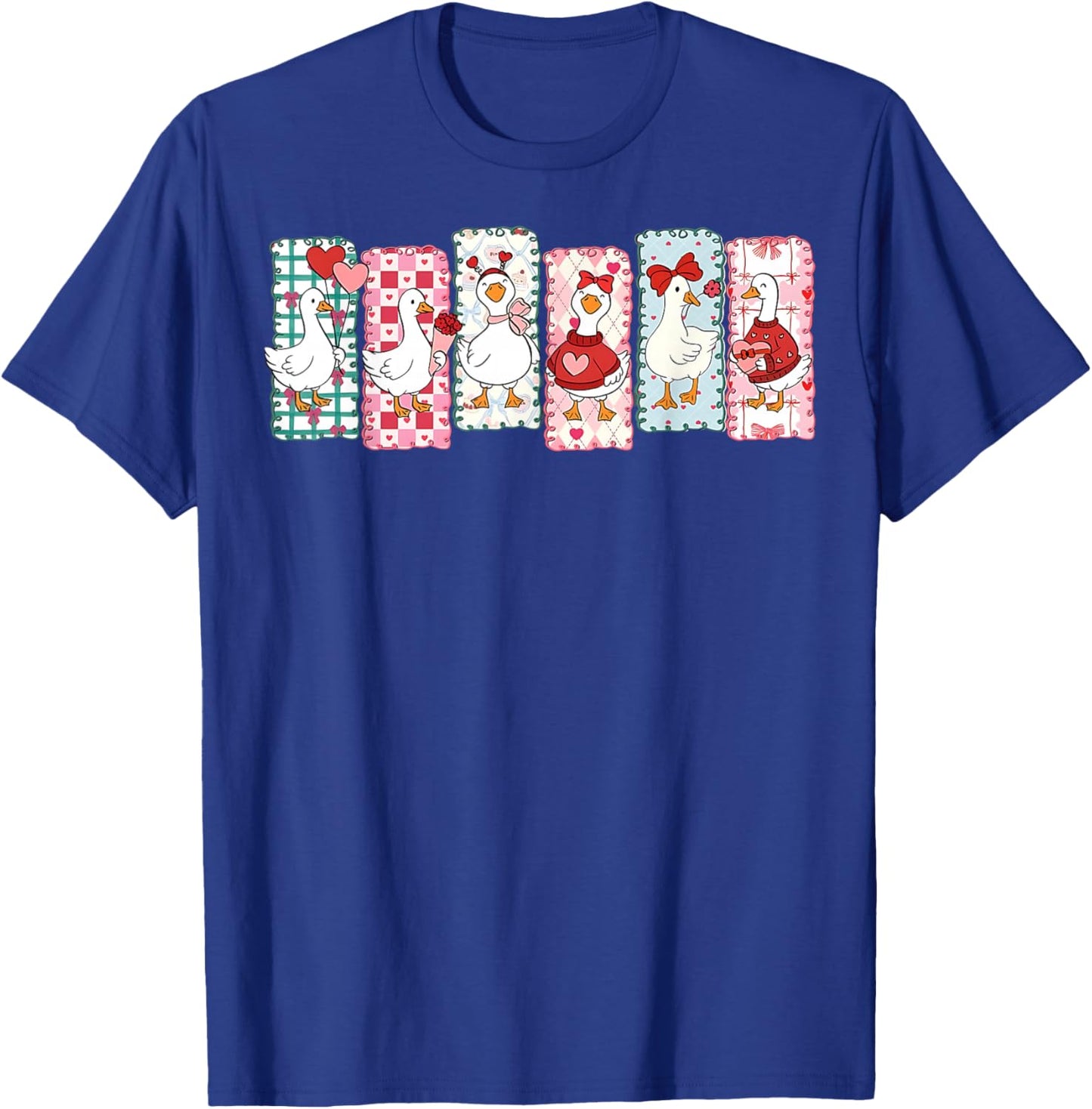 Just A Lovely Goose Cute Goose Valentine's Day T-Shirt - T-Shirt | Royal