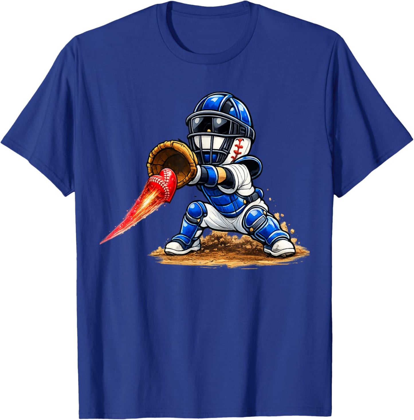 Baseball Valentine's Day Drip Ice Cream Team T-Shirt - T-Shirt | Royal