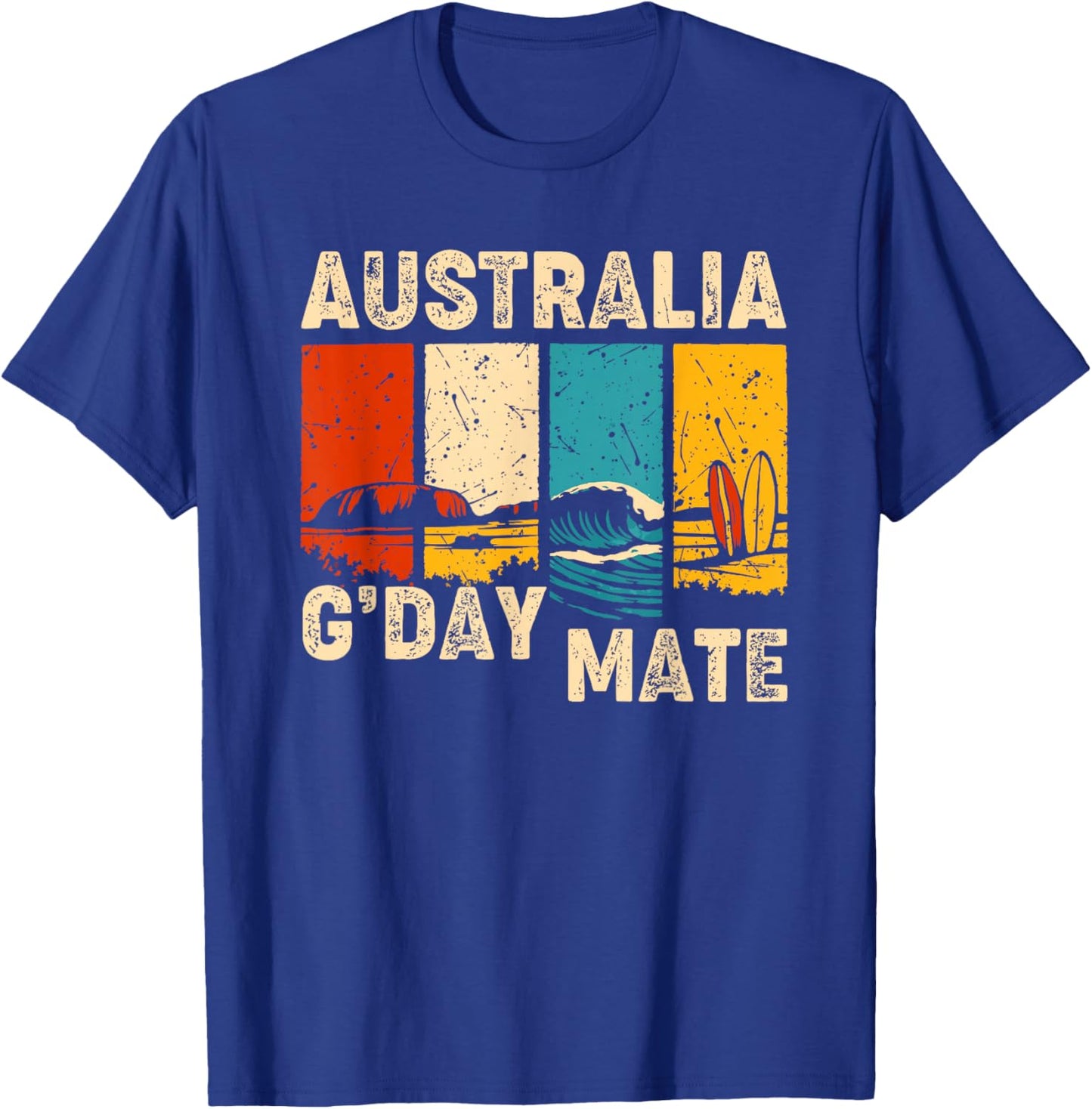 Australia G'Day Mate Shirt Funny Aussie Australian Nature T-Shirt - T-Shirt | Royal