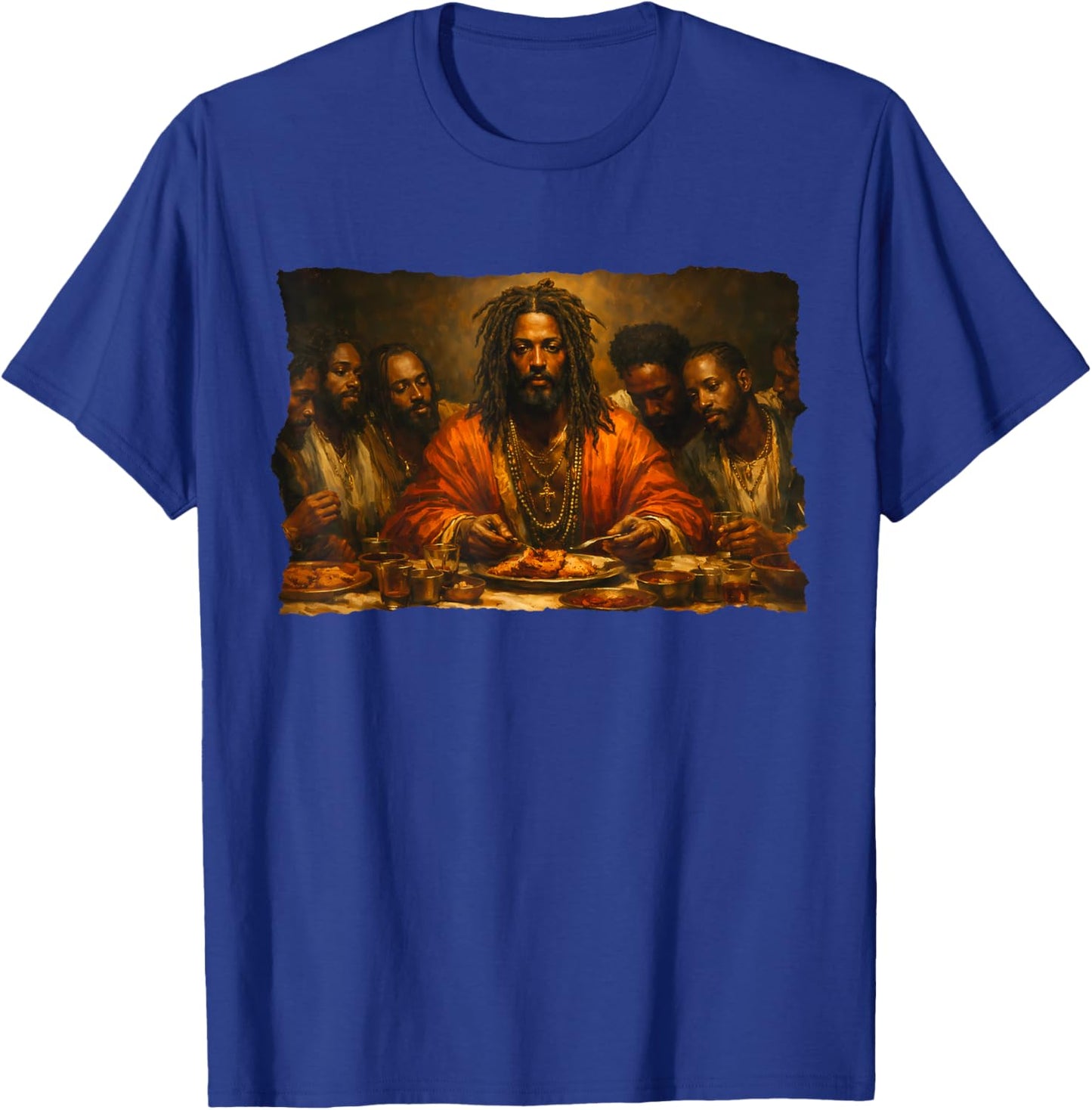 Black Jesus Last Supper T-Shirt - T-Shirt | Royal