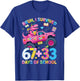 Bruh I Survived 67 33 Days of School Boy Kids 100th Day Trex T-Shirt - T-Shirt | Royal